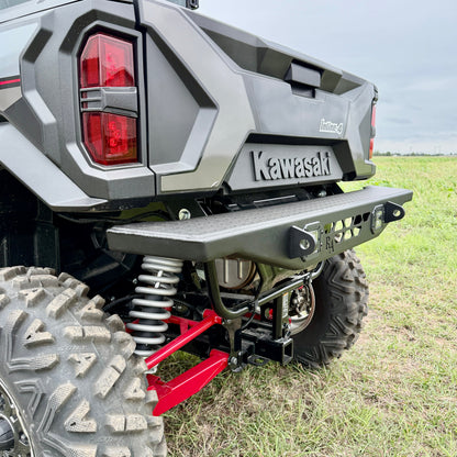 Kawasaki Ridge dump bed with RS Series steel rear bumper and bed protection