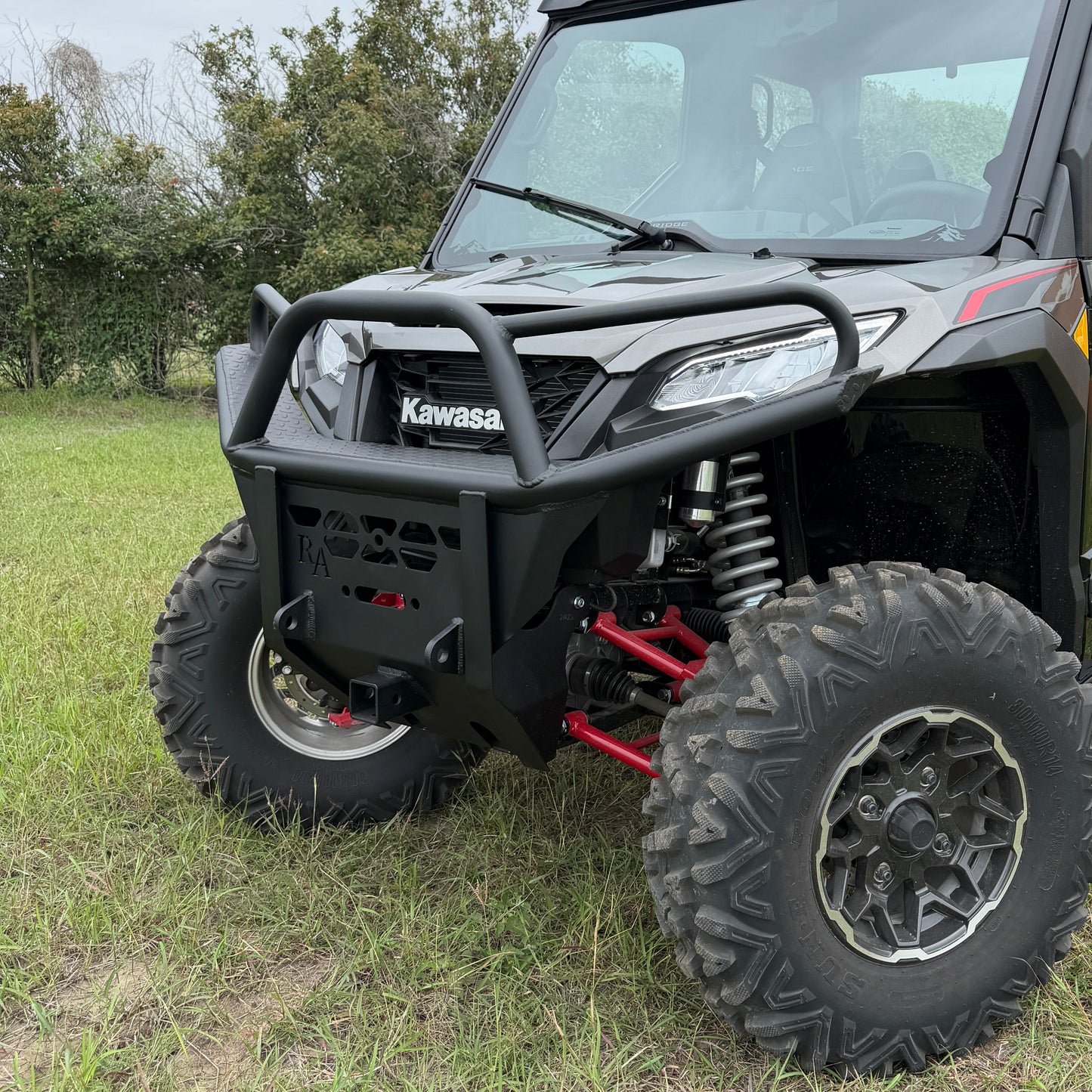 Kawasaki Ridge front replacement bumper with full front protection for rugged off-road riding.