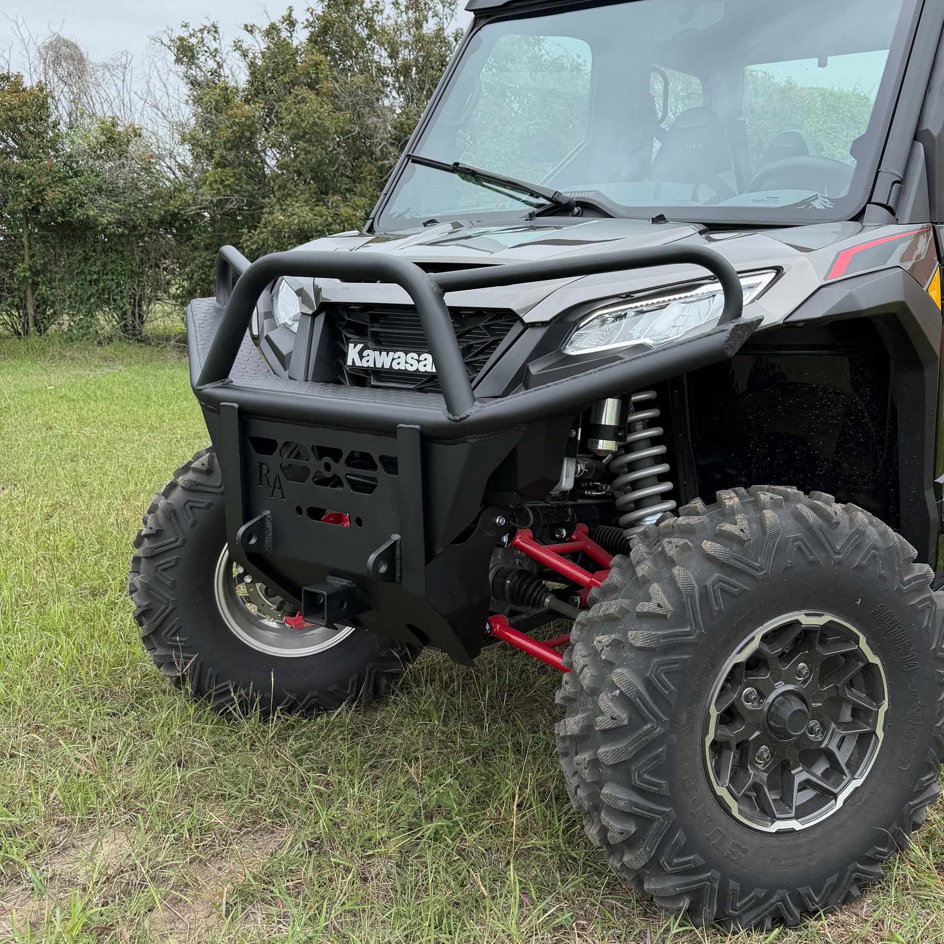 Kawasaki Ridge front replacement bumper with full front protection for rugged off-road riding.
