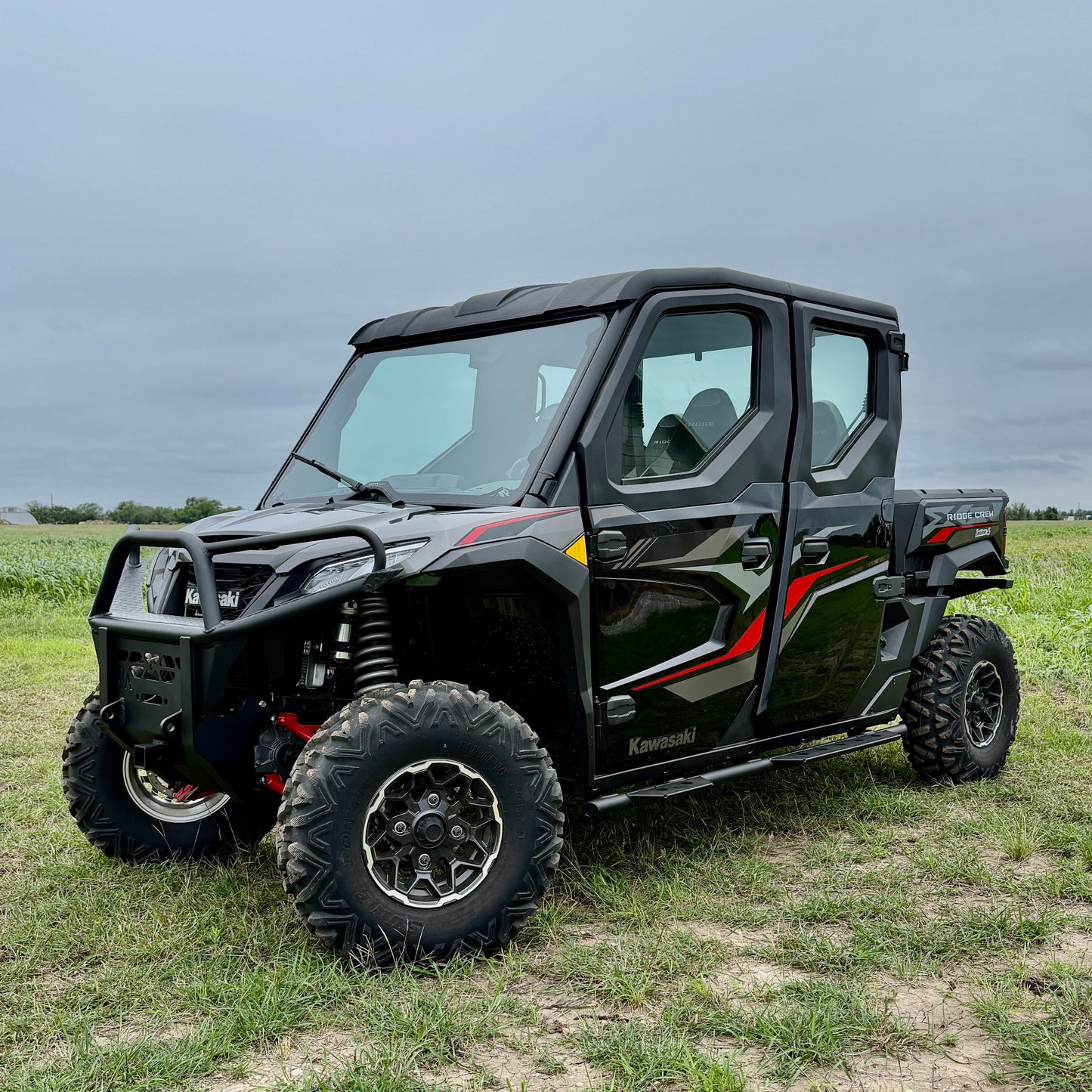 Kawasaki Ridge rocker protection side steps for ranch work and trail riding