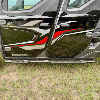 Kawasaki Ridge side steps featuring aggressive off-road styling and durability