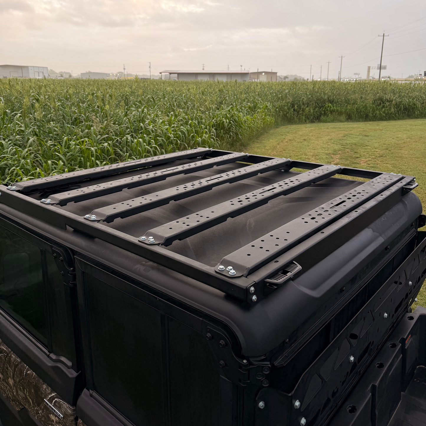 Lightweight aluminum cargo roof rack designed for the CFMOTO U10 Pro XL and Highland models.