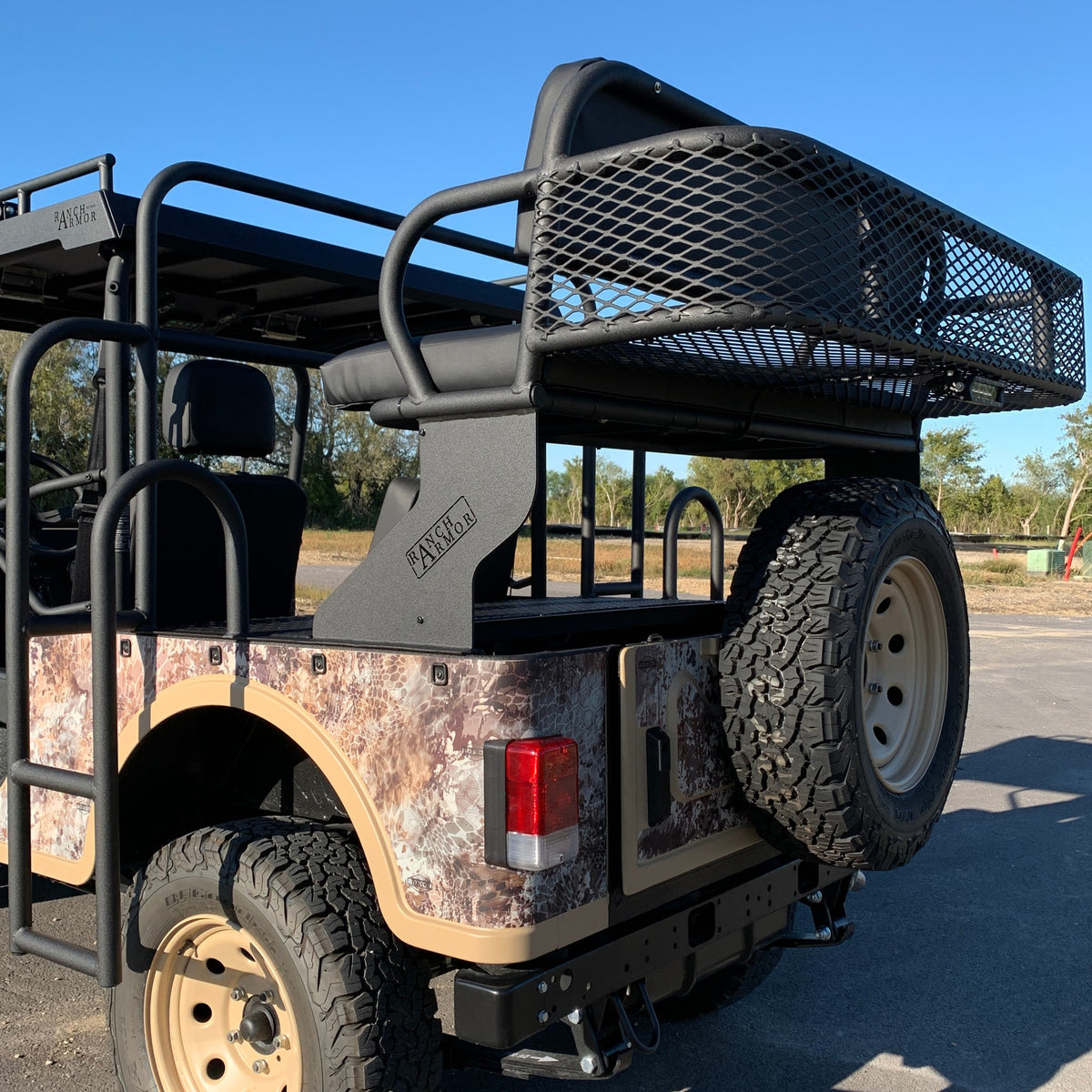 Hunting Rack For Roxor Mahindra Roxor Aluminum High Seat – Ranch Armor