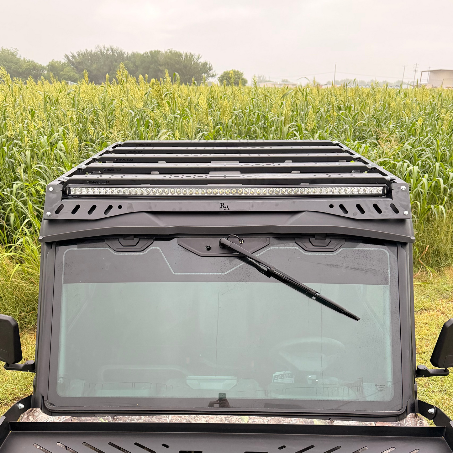 Modular cargo rack system for the CFMOTO U10 Pro XL with optional LED light bar packages.