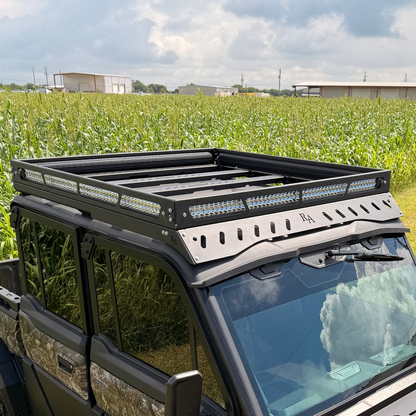 Off-road ready CFMOTO U10 Pro XL equipped with a rust-proof aluminum modular roof rack.