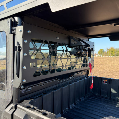 Polaris Ranger 1000 Rear Headache Rack w/ Winch setup