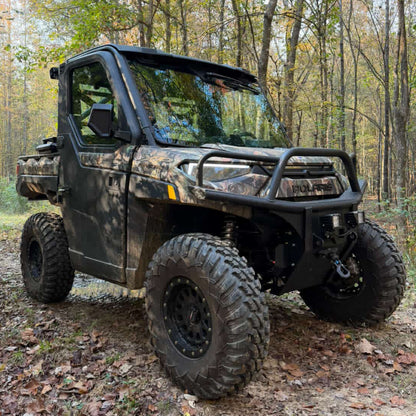 Polaris Ranger 1000 with heavy-duty Ranch Armor front bumper installed for added protection