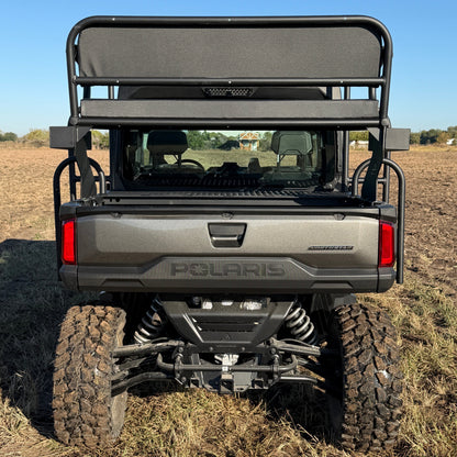 Polaris Ranger 1500 hunting setup featuring Ranch Armor aluminum high seat