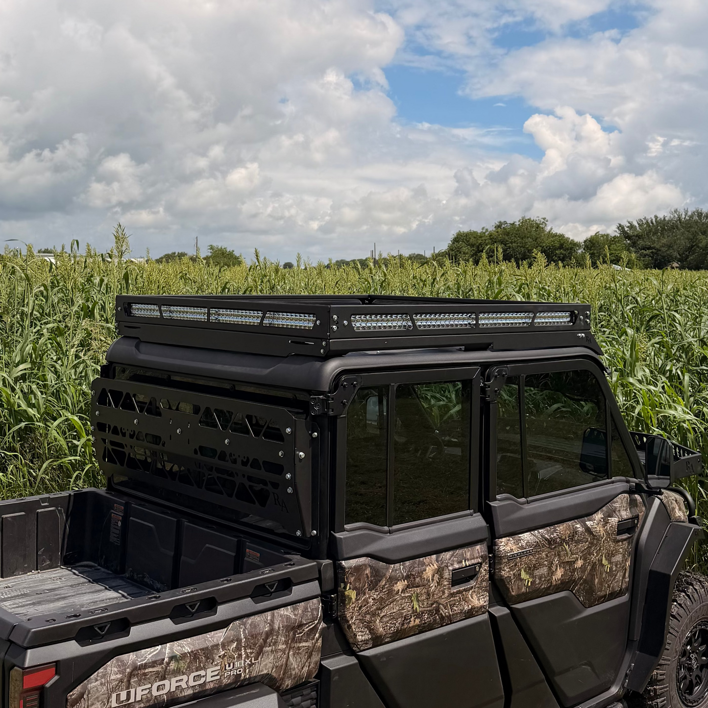 Premium Ranch Armor aluminum roof rack transforming the CFMOTO U10 Pro XL into the ultimate work and adventure machine.
