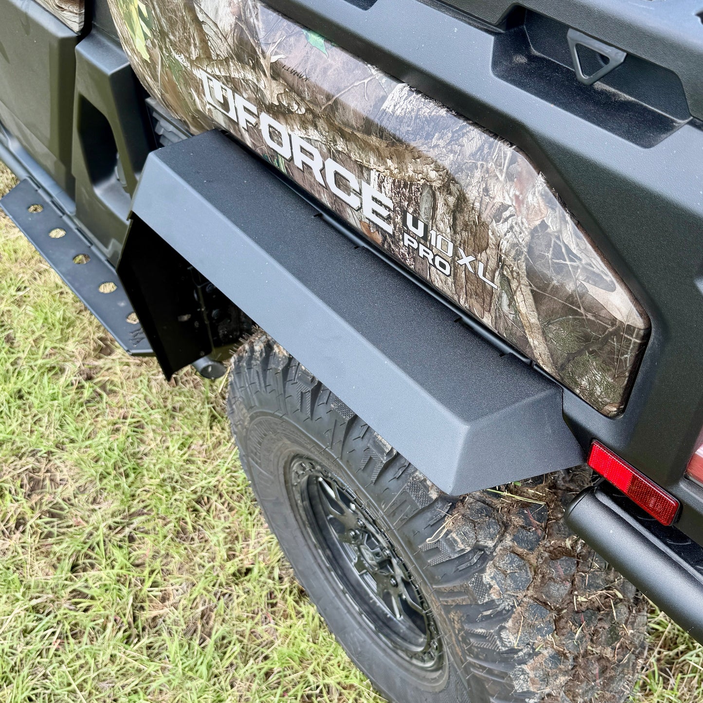 Premium aftermarket aluminum fender flares enhancing protection and appearance of CFMoto U10 UTV