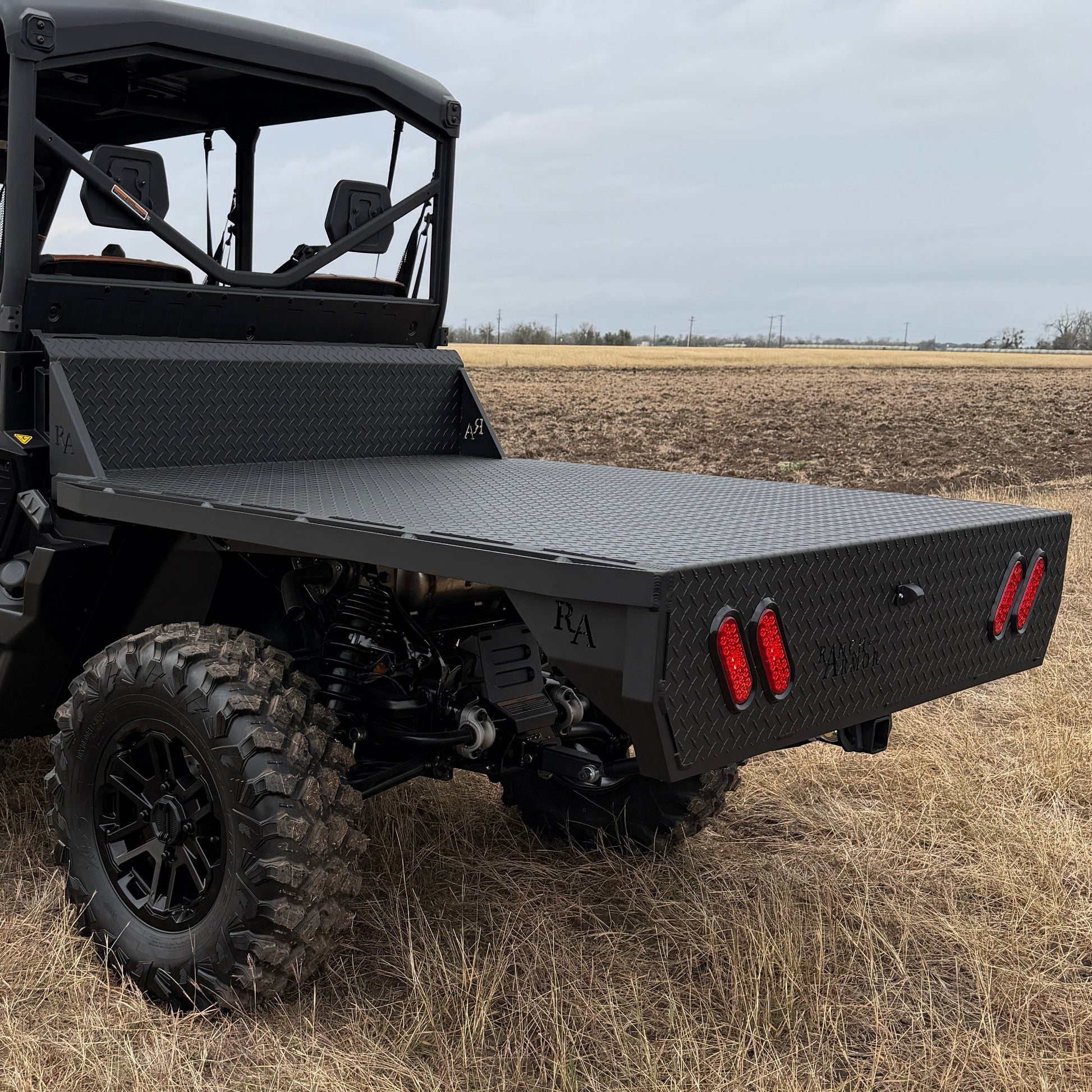 Ranch Armor aluminum flatbed upgrade for Can-Am Defender HD11