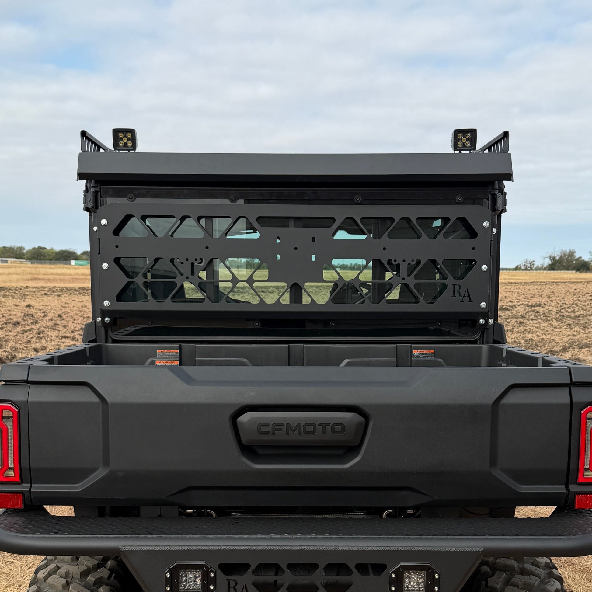 Ranch Armor Headache Rack installed on CFMoto UForce U10 Pro side by side