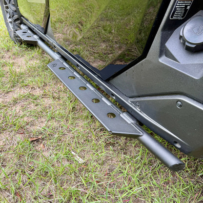 Ranch Armor Kawasaki Ridge side steps with black textured powder coat finish
