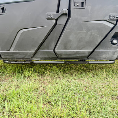 Ranch Armor Polaris Ranger 1000 side steps installed on UTV with heavy-duty steel construction