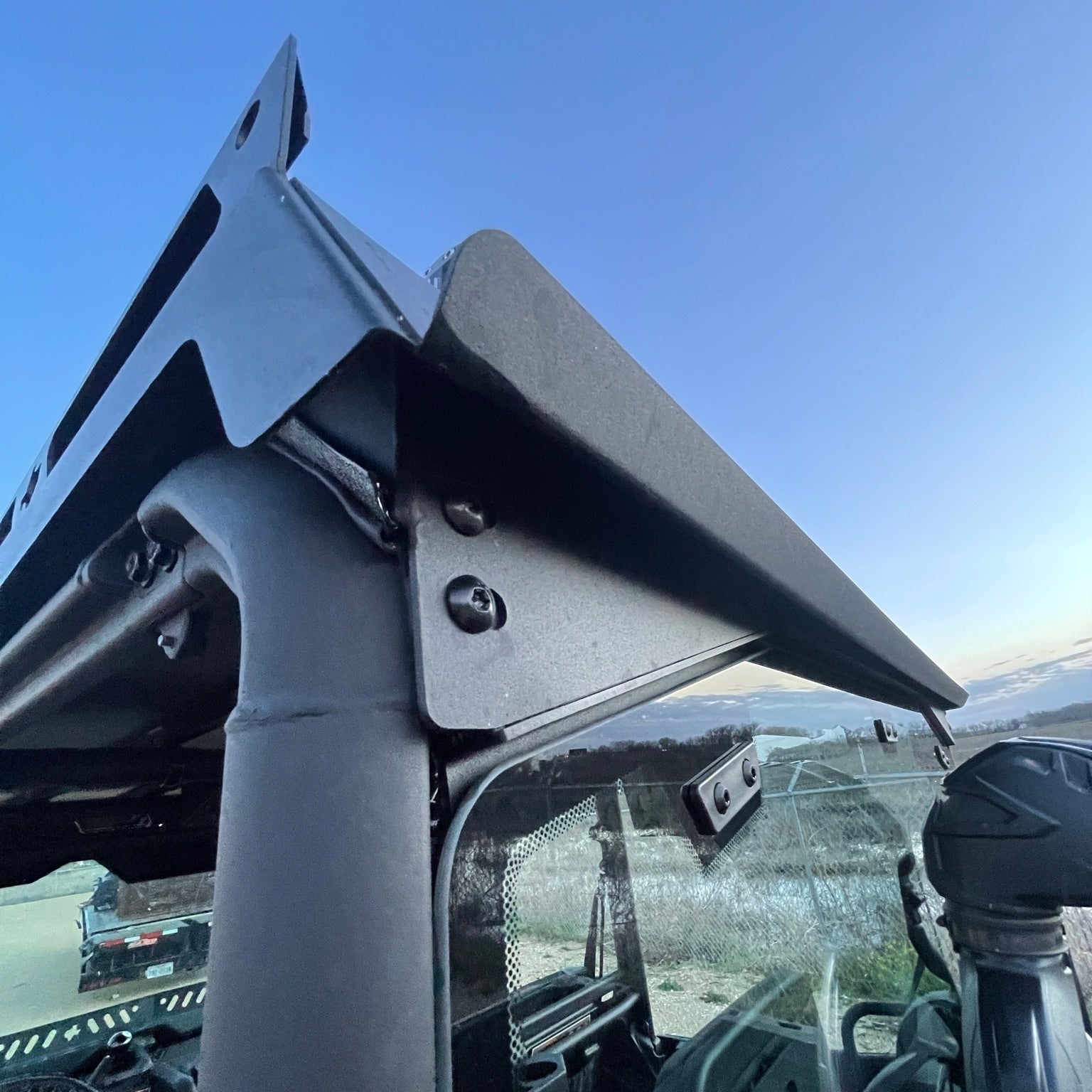Can-Am Defender Rear Window Bracket – Ranch Armor