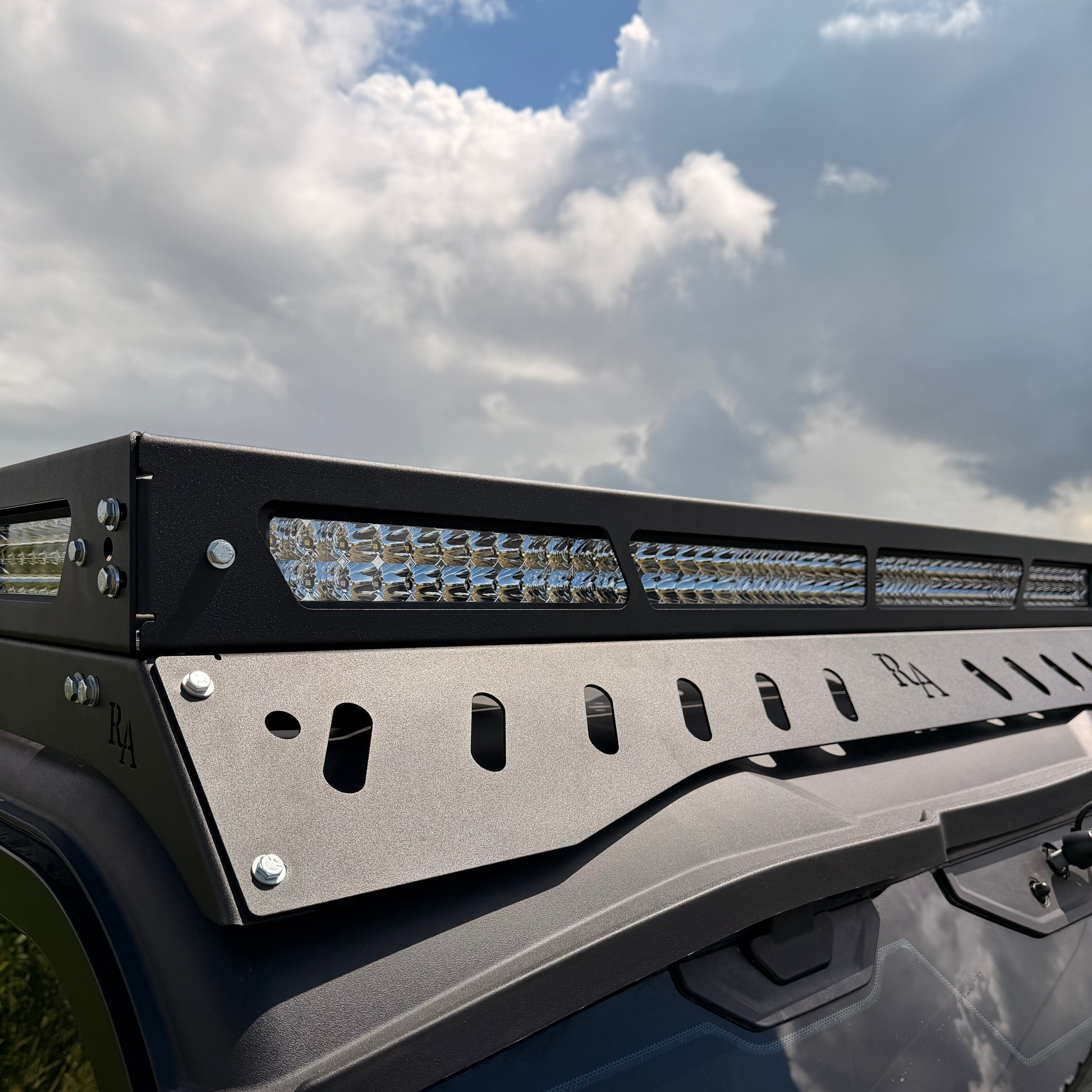 Ranch Armor bolt-on roof rack providing additional cargo capacity for the CFMOTO U10 Pro XL.