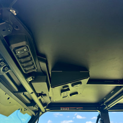 Ranch Armor steel metal top mounted on CFMoto U10 Pro utility vehicle for added durability