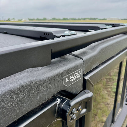 Rugged modular roof rack for Can-Am Defender JL with cross slats for hauling outdoor equipment