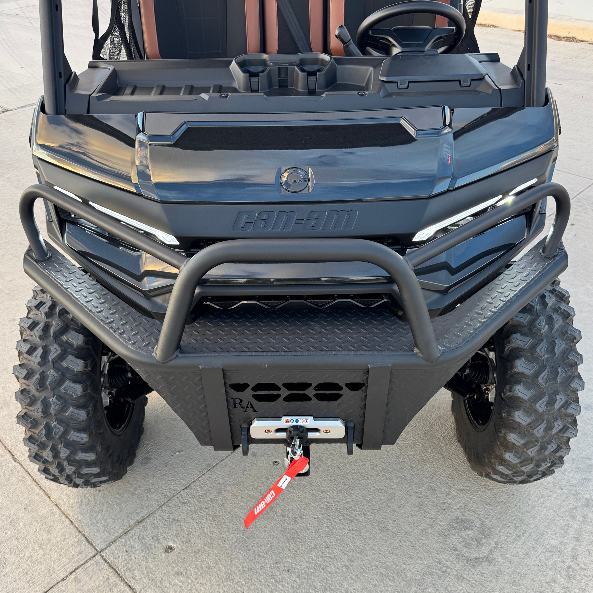 Top View of Front Bumper for HD11 Can-Am Defender by Ranch Armor