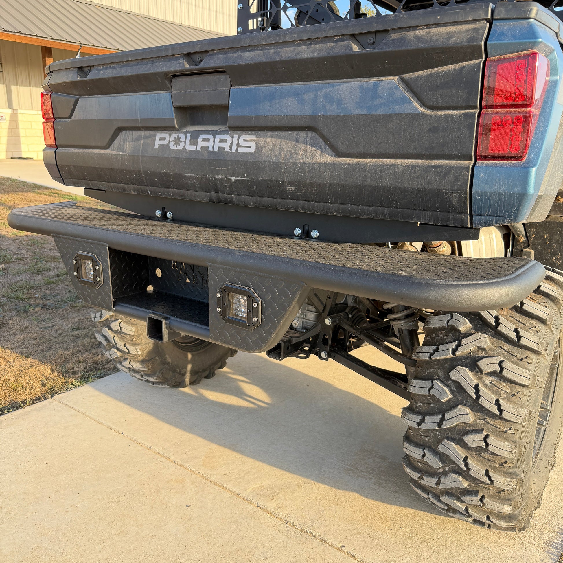 full width bed reinforcement bracket for 2025 Polaris Ranger 1000 rear bumper