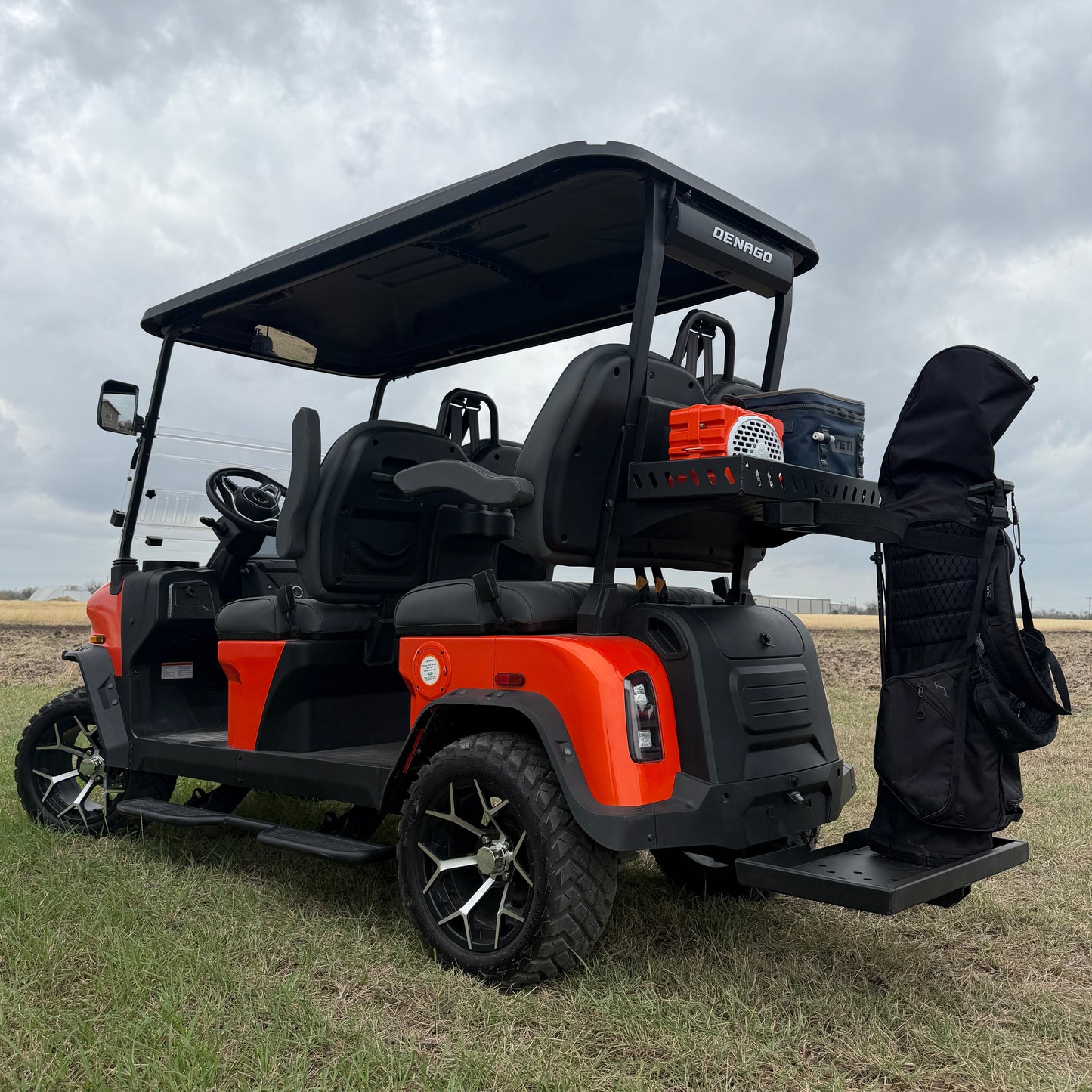 golf cart rear cargo basket for groceries and supplies