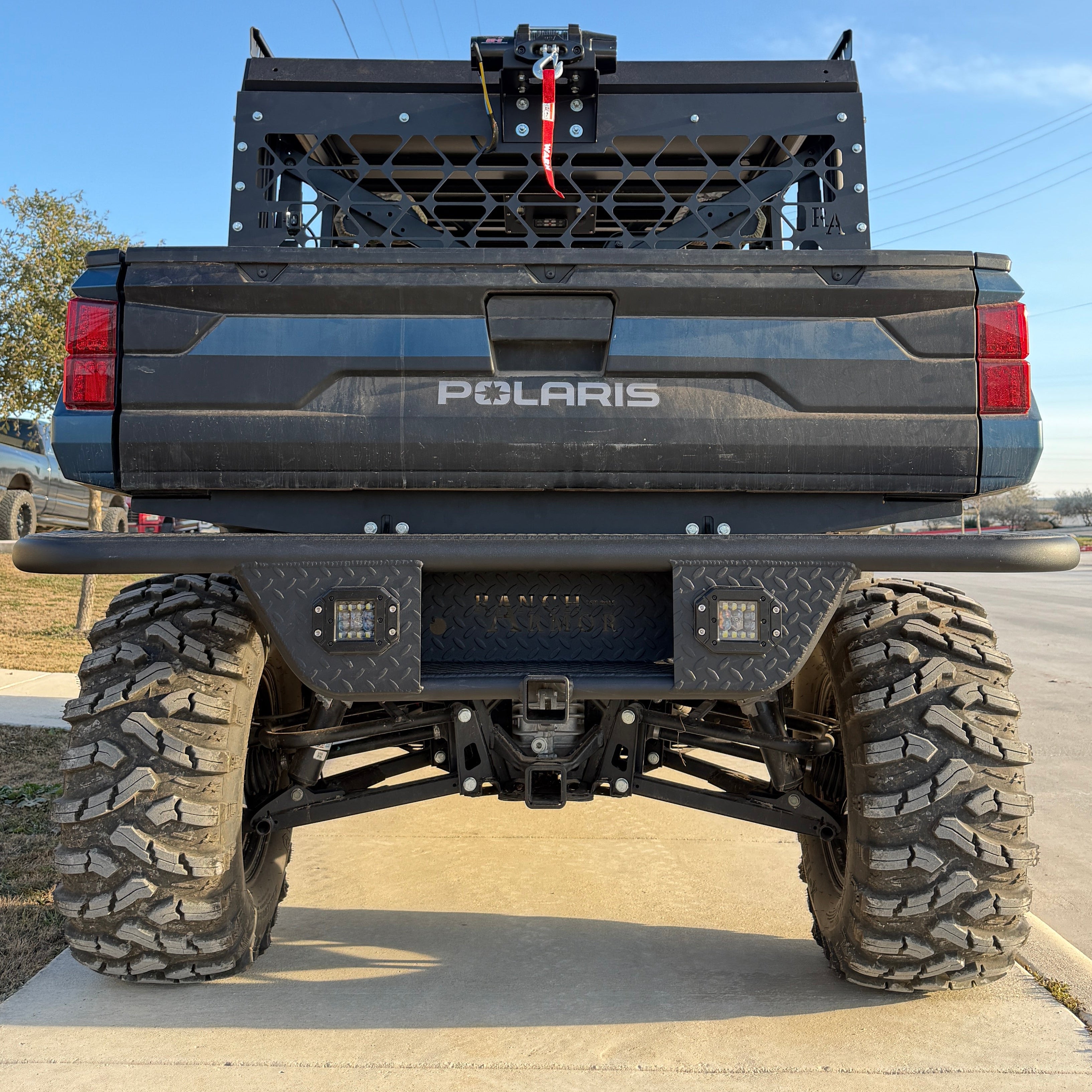 2025+ Polaris Ranger 1000 Rear Bumper | Receiver Hitch & LED Lights ...