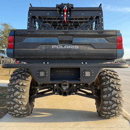 heavy duty rear bumper installed on 2025 Polaris Ranger 1000 with receiver hitch